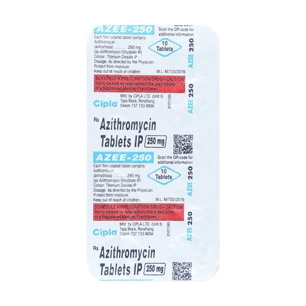 Azee 250mg Tablet 10'S