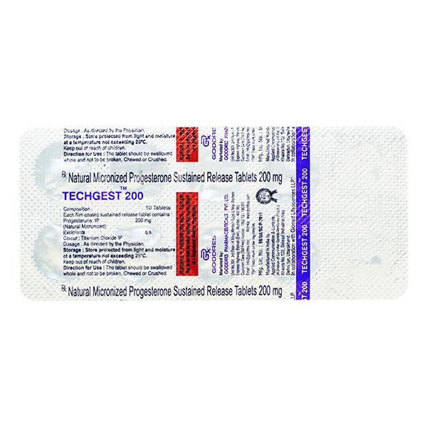 TECHGEST 200mg Tablet 10's - Global Surgicals