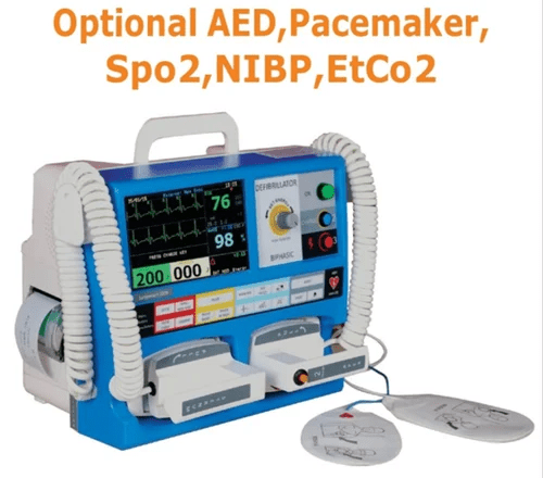 Technocare Biphasic Defibrilator with AED (TM - 2009) - Global Surgicals