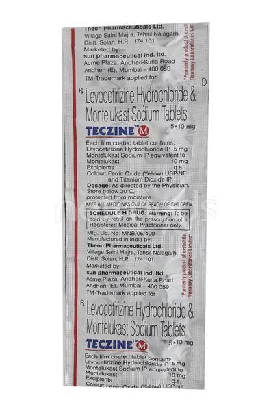 Teczine M Tablet 10'S - Global Surgicals