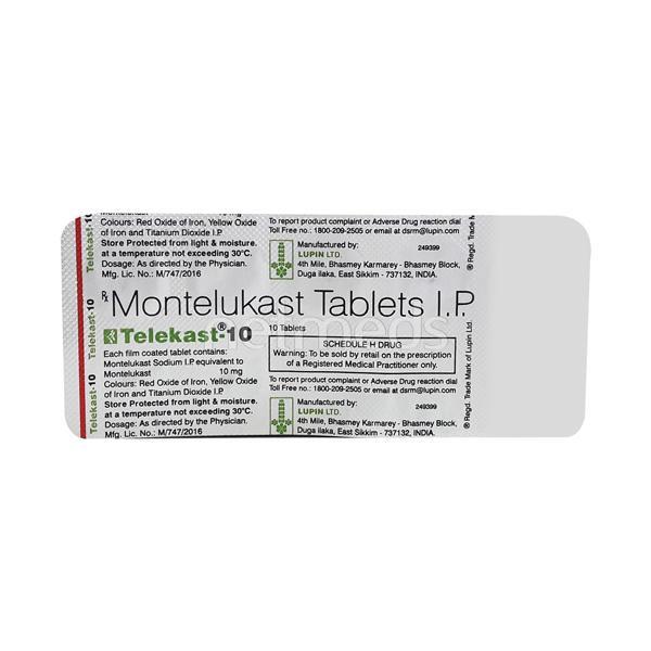 Telekast 10mg Tablet 10'S - Global Surgicals