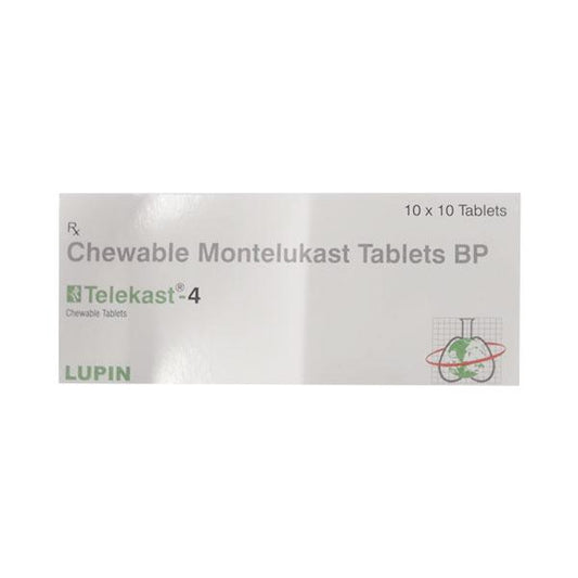 TELEKAST 4 Chewable Tablet 10's - Global Surgicals