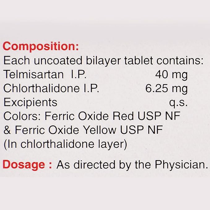 Telma Ct 40mg/6.25mg Tablet - Global Surgicals