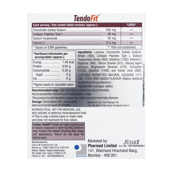 Tendofit Tablet 15'S - Global Surgicals