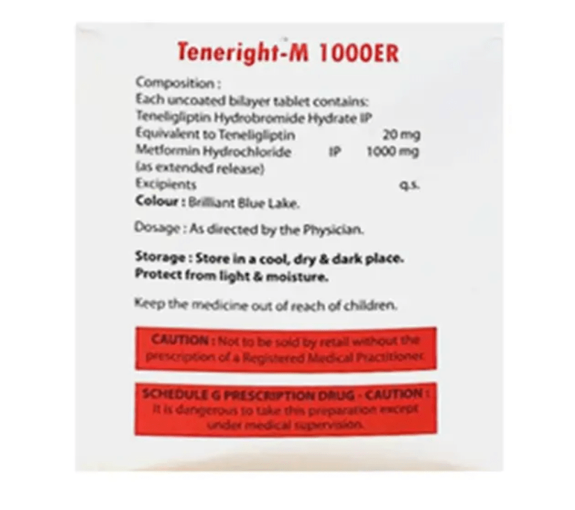 Teneright M 1000 ER Tablet 10 s - Global Surgicals