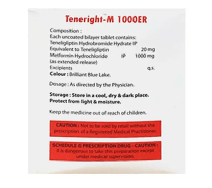 Teneright M 1000 ER Tablet 10 s - Global Surgicals