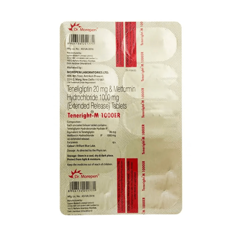 Teneright M 1000 ER Tablet 10 s - Global Surgicals