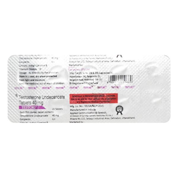 Testoki 40mg Tablet 10'S - Global Surgicals