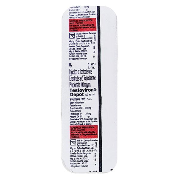 Testoviron Depot 100 Injection 1ml - Global Surgicals