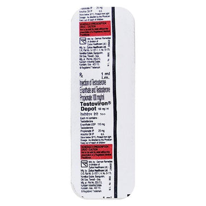 Testoviron Depot 100 Injection 1ml - Global Surgicals
