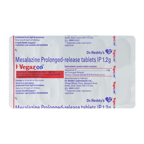 Vegaz OD 1.2gm Tablet 10'S