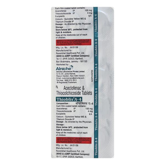 THIOBLIS A 4mg Tablet 10's - Global Surgicals