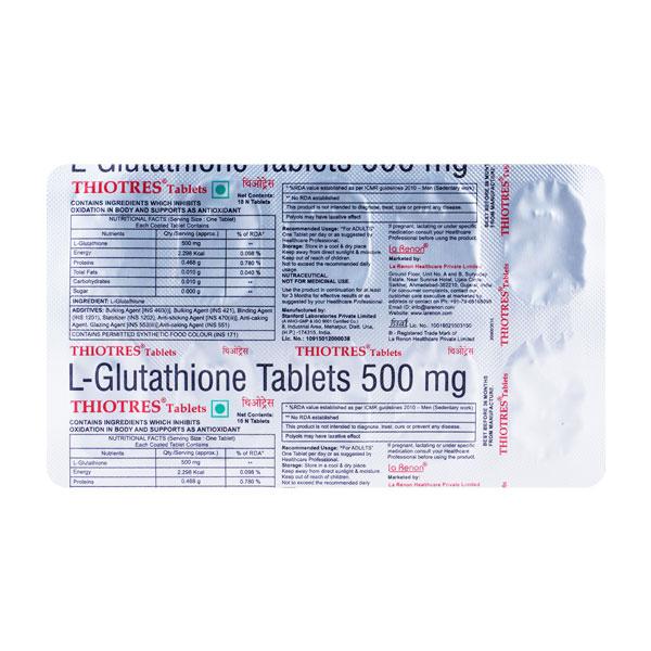 Thiotres 500mg Tablet 10'S - Global Surgicals