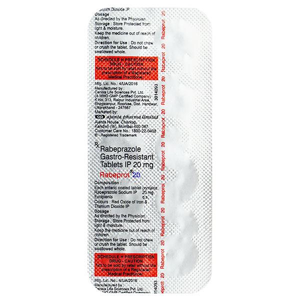 RABEPROT 20mg Tablet 10's