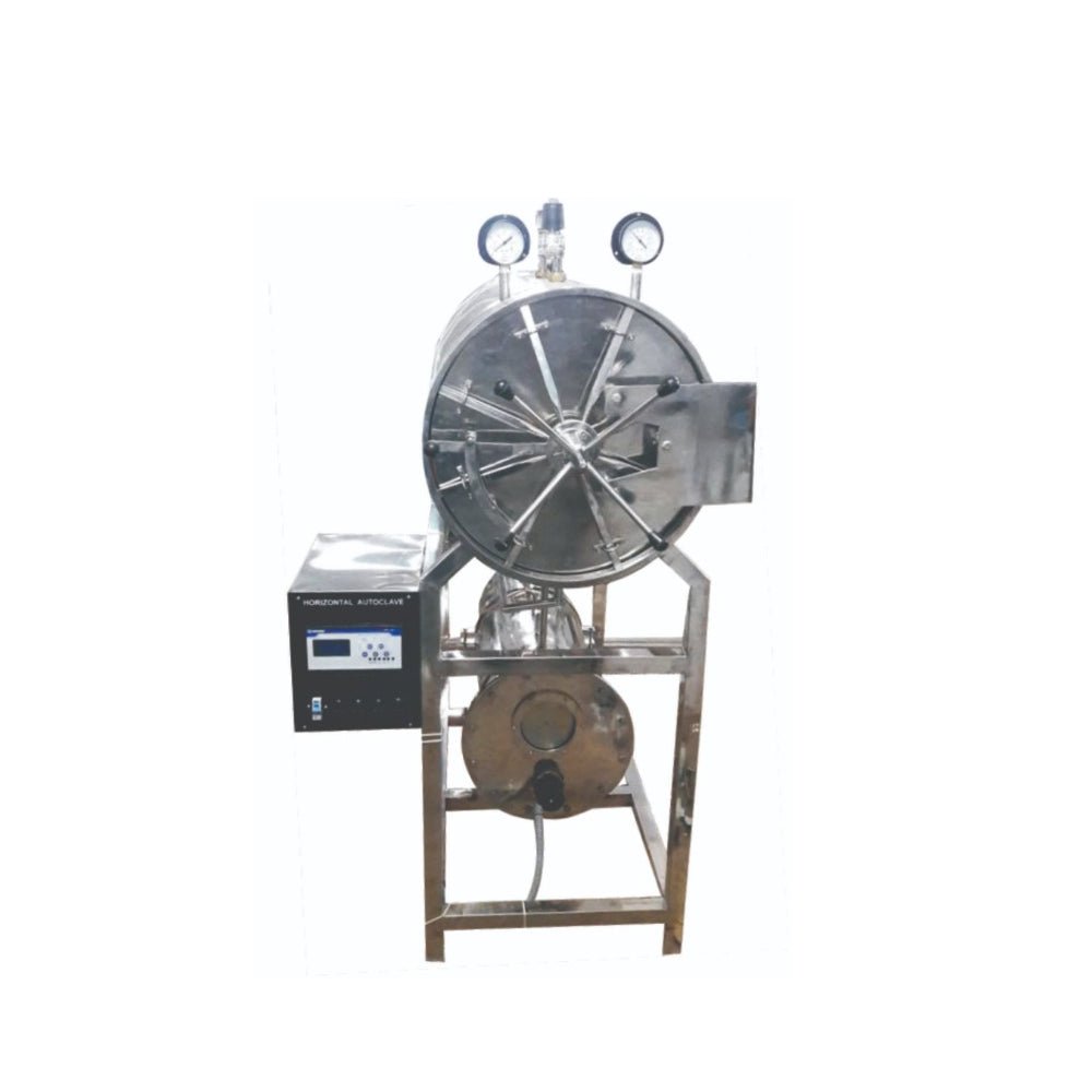 Thymol Horizontal Cylinderical Triple Walled High Pressure Lining Autoclave - Global Surgicals