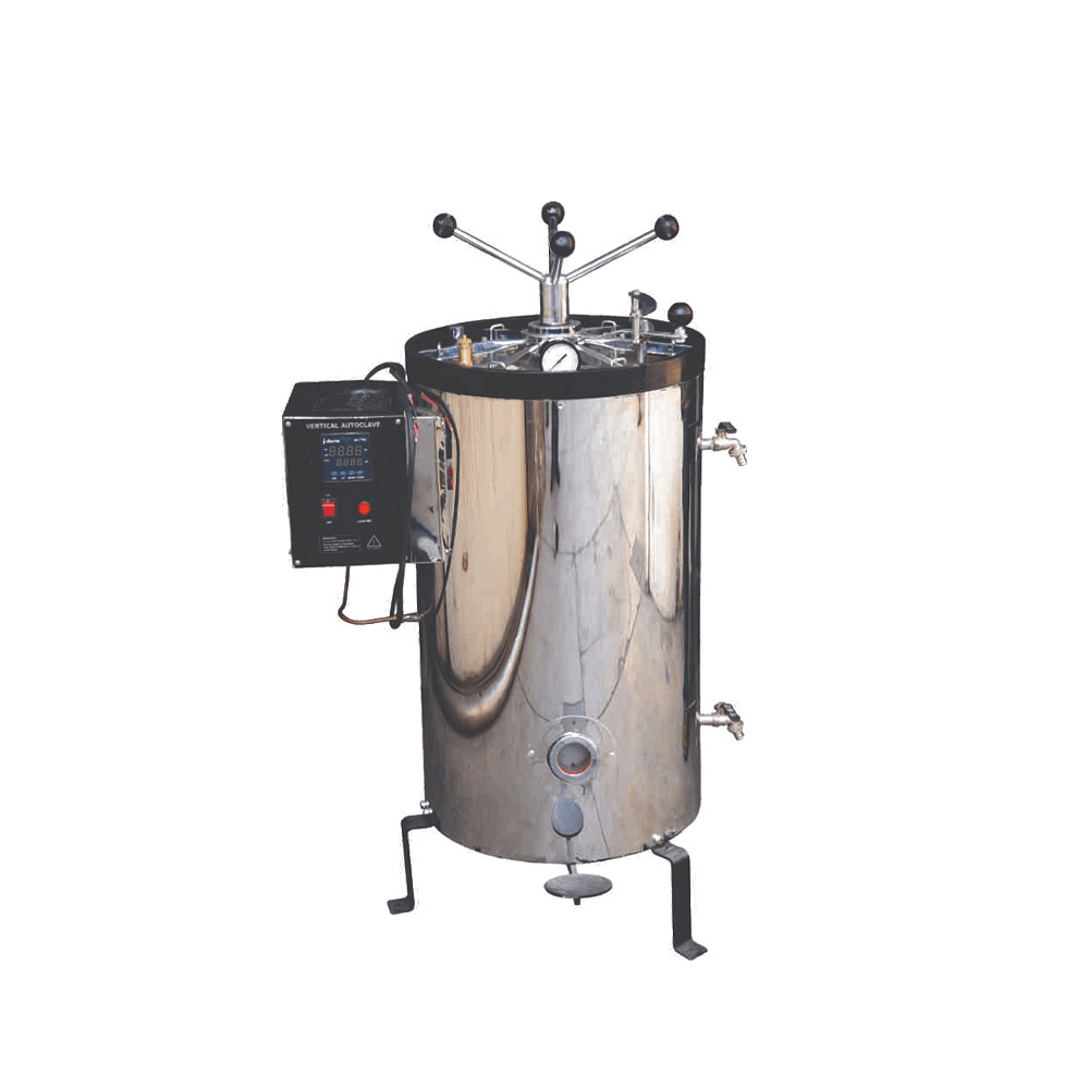 Thymol Vertical Double Walled Radial Locking Autoclave - Global Surgicals