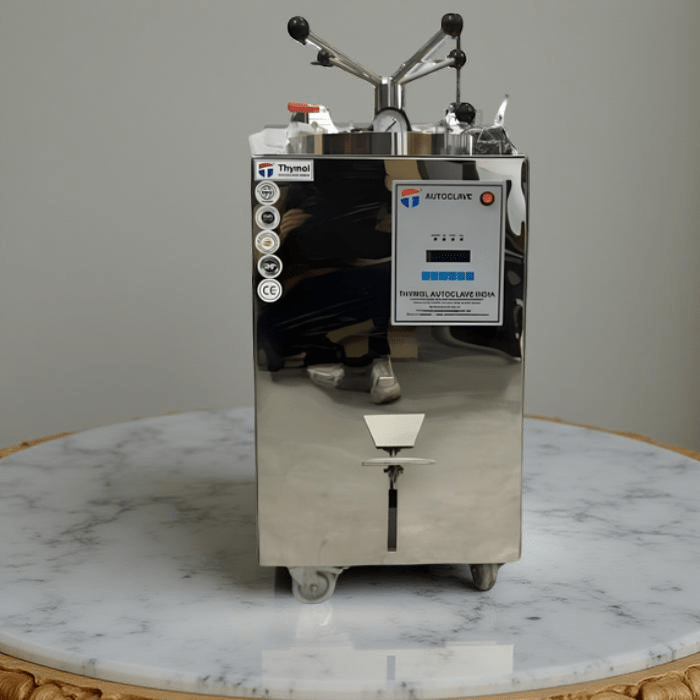 Thymol Vertical Double Walled Square Body Autoclave Autoclave - Global Surgicals
