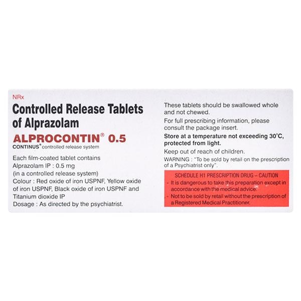 Alprocontin 0.5mg Tablet 10'S