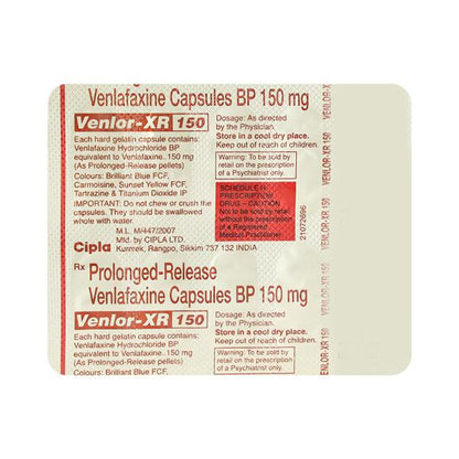 Venlor XR 150mg Capsule 10'S