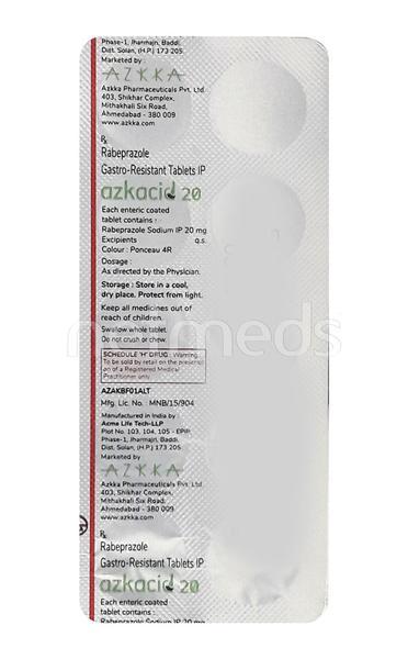 Azkacid 20mg Tablet 10'S