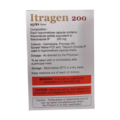 ITRAGEN 200 Capsule 10's