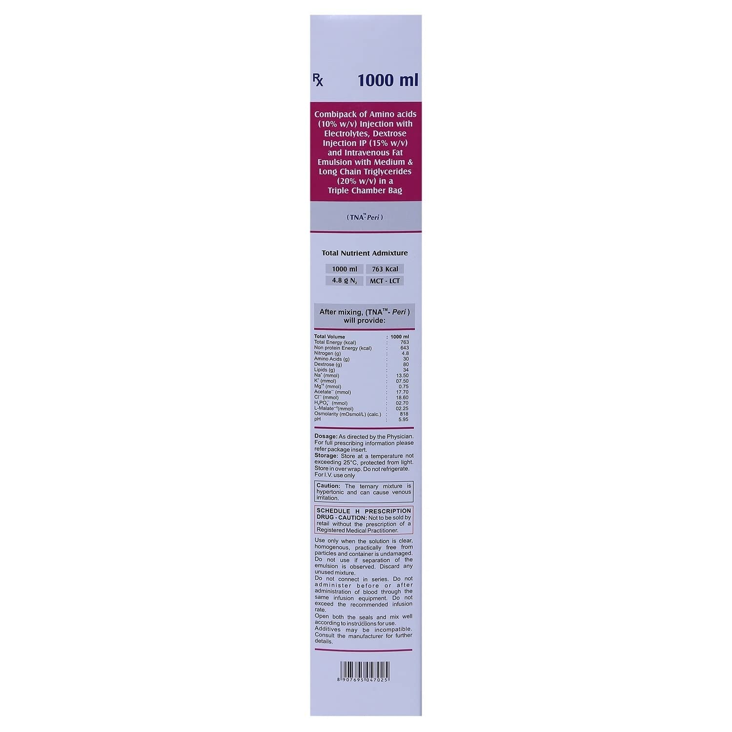 Tna Peri 1000ml (Otsuka) Injection - Global Surgicals