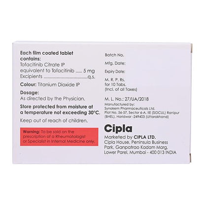TOFAJAK IN 5mg Tablet 10's - Global Surgicals