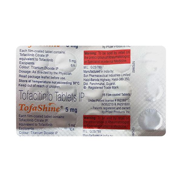 TOFASHINE 5mg Tablet 15's - Global Surgicals
