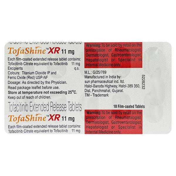 TOFASHINE XR 11 Tablet 10's - Global Surgicals