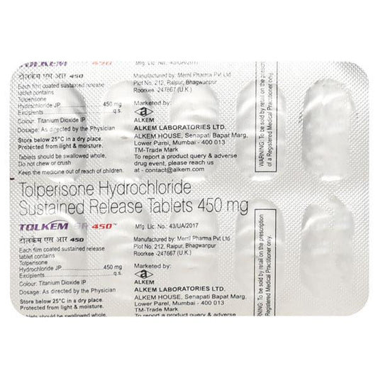 TOLKEM SR 450mg Tablet 10's - Global Surgicals