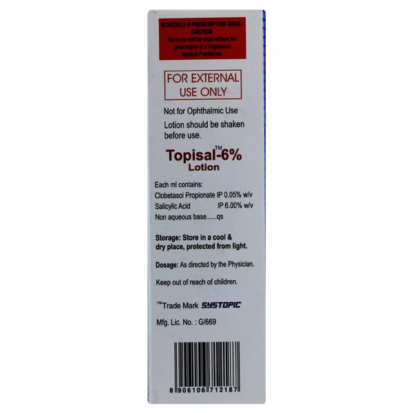 TOPISAL 6% Lotion 50ml - Global Surgicals