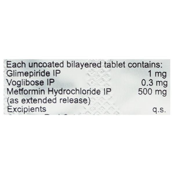 GLIMINYLE MV PLUS 1mg Tablet 10's