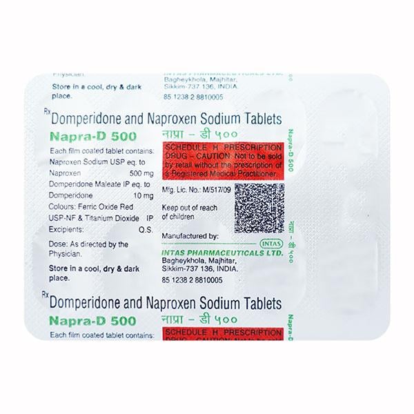 Napra D 500mg Tablet 10'S