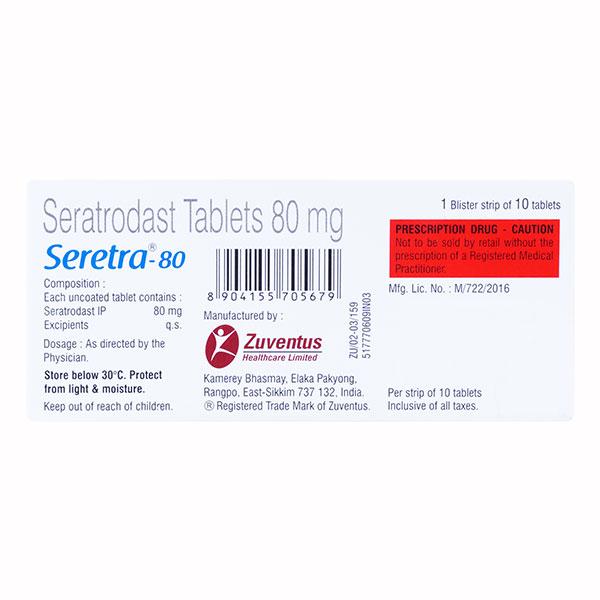 Seretra 80mg Tablet 10'S