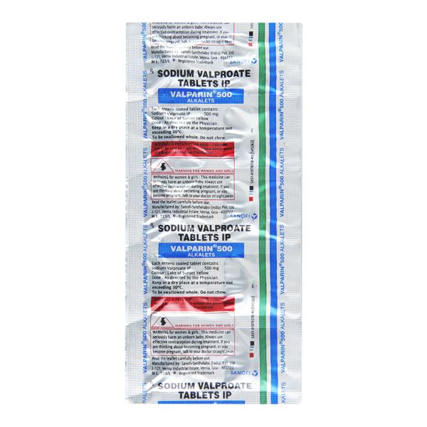 Valparin Alkalets 500 Tablet 10'S