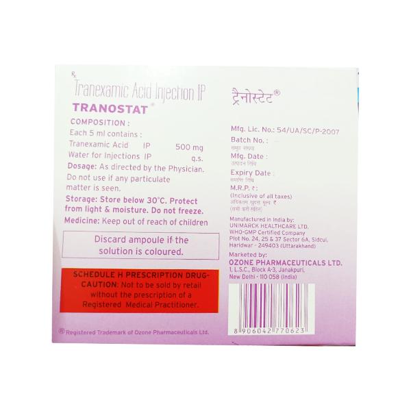 TRANOSTAT Injection 5x5ml - Global Surgicals