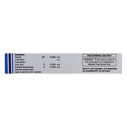 Tretin 0.025% Cream 30gm - Global Surgicals