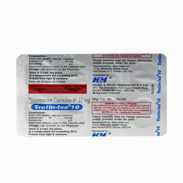 Tretin Iso 10mg Capsule 10'S - Global Surgicals