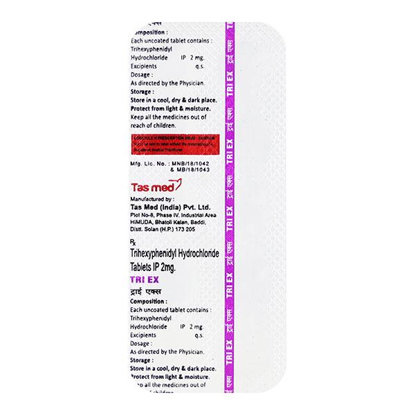 TRI EX 2MG TABLET 10'S - Global Surgicals