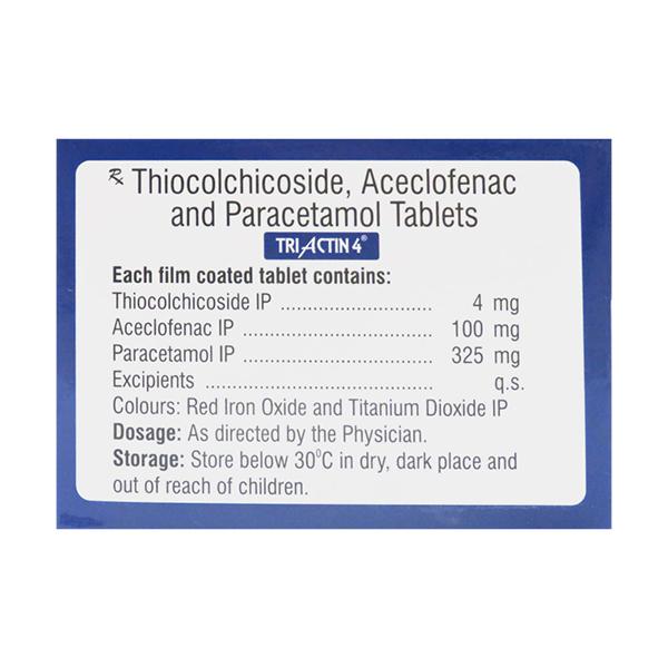 Triactin 4mg Tablet 10'S - Global Surgicals