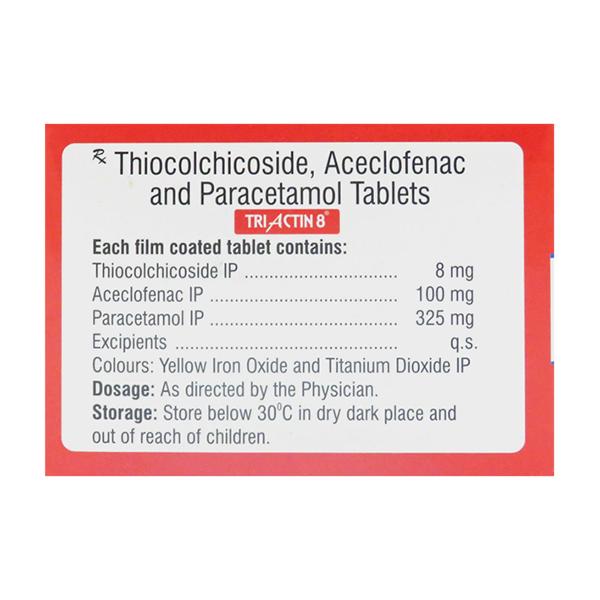 Triactin 8mg Tablet 10'S - Global Surgicals