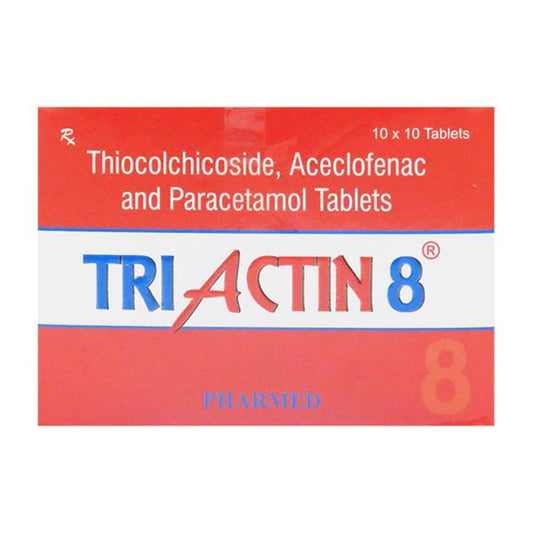 Triactin 8mg Tablet 10'S - Global Surgicals