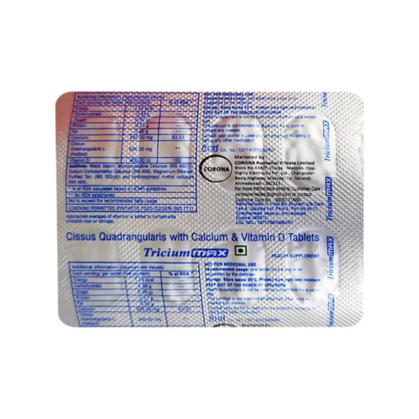 Tricium Max Tablet 10'S - Global Surgicals
