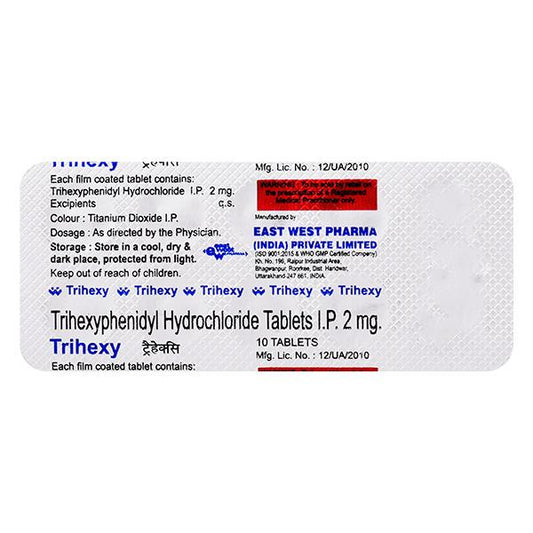 Trihexy 2mg Tablet 10'S - Global Surgicals