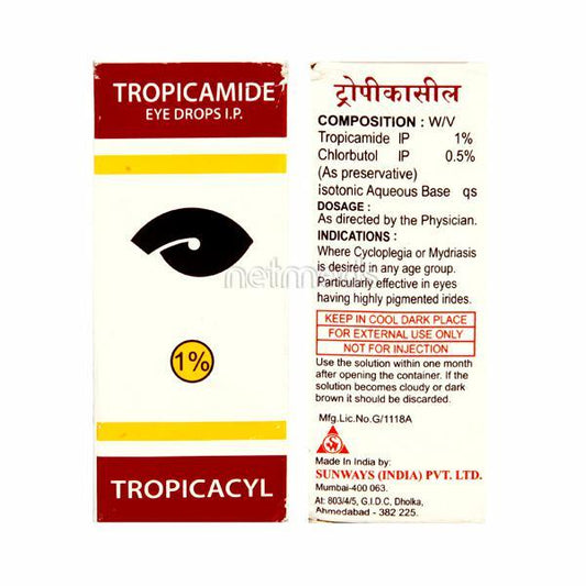 Tropicacyl 1% Drops 5ml (N) - Global Surgicals