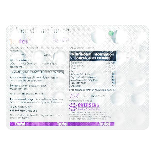 TRUFOL Tablet 30's - Global Surgicals
