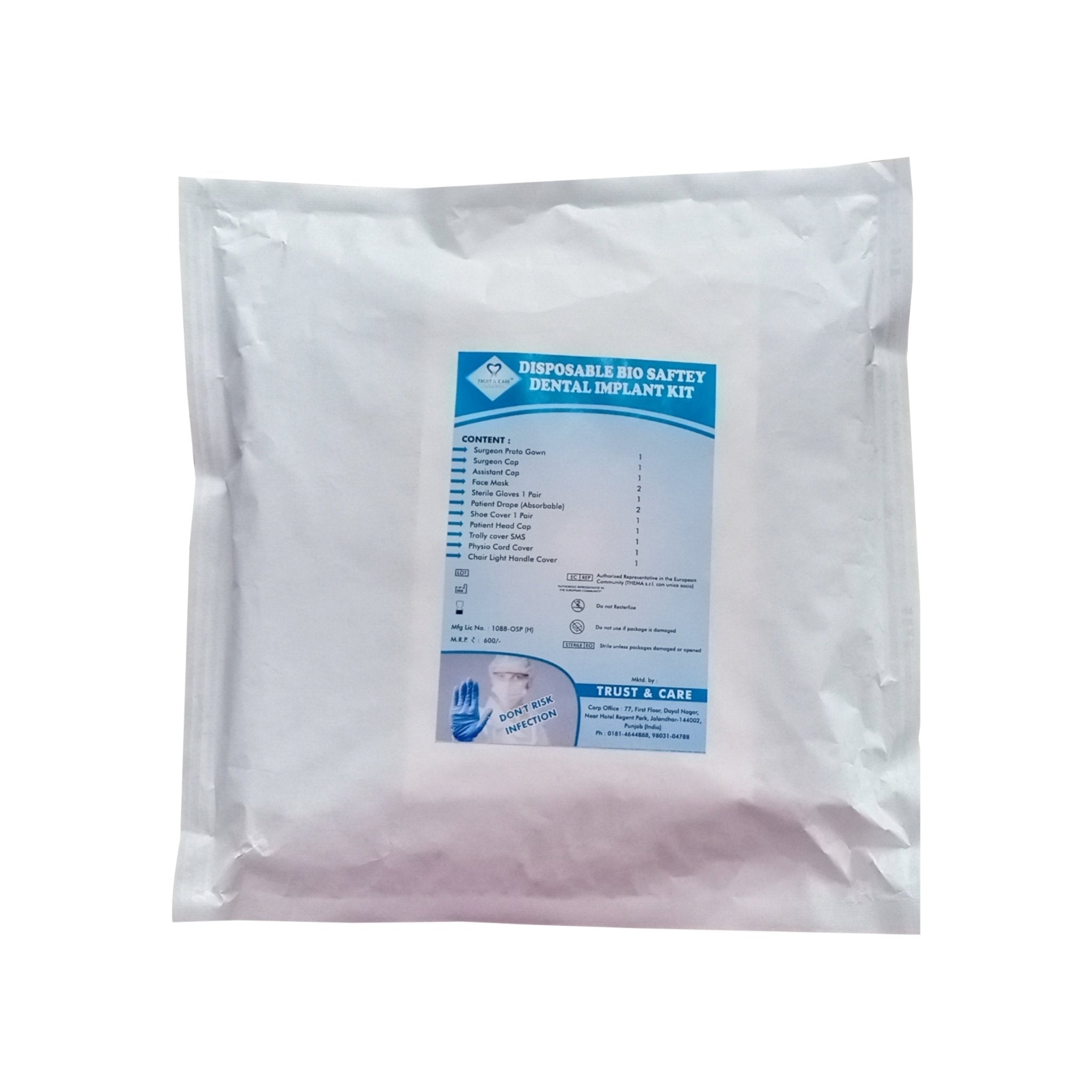 Trust & Care Disposable Bio Saftey Implant Kit - Global Surgicals