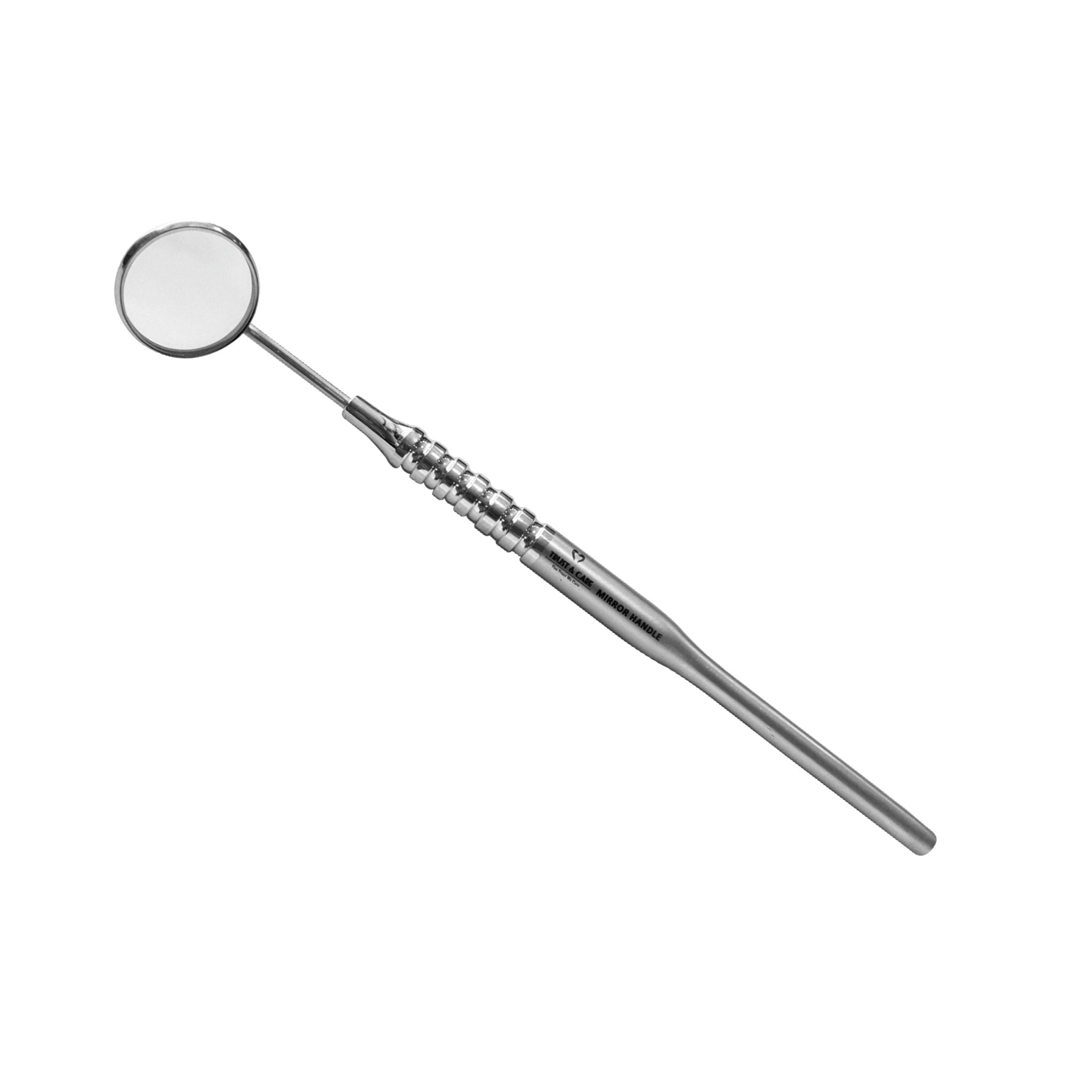 Trust & Care Handle With Top Round Cut Hollow Mouth Mirror - Global Surgicals