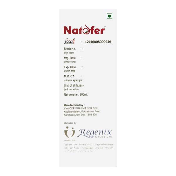 NATOFER Delicious Mango Flavor Syrup 200ml