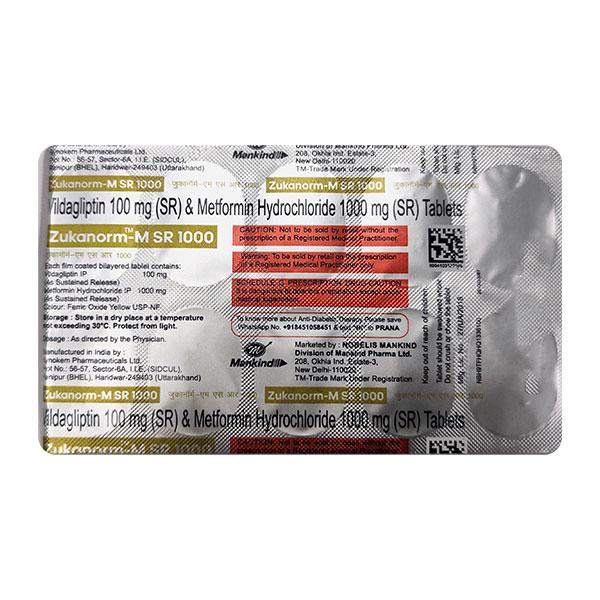 ZUKANORM M SR 1000 Tablet 10's